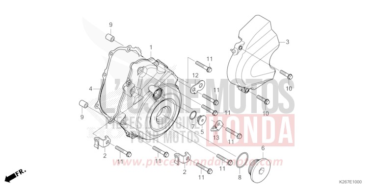 PANNEAU CARTER-MOTEUR G. de MSX GROM A GAYETY RED (R310) 2022